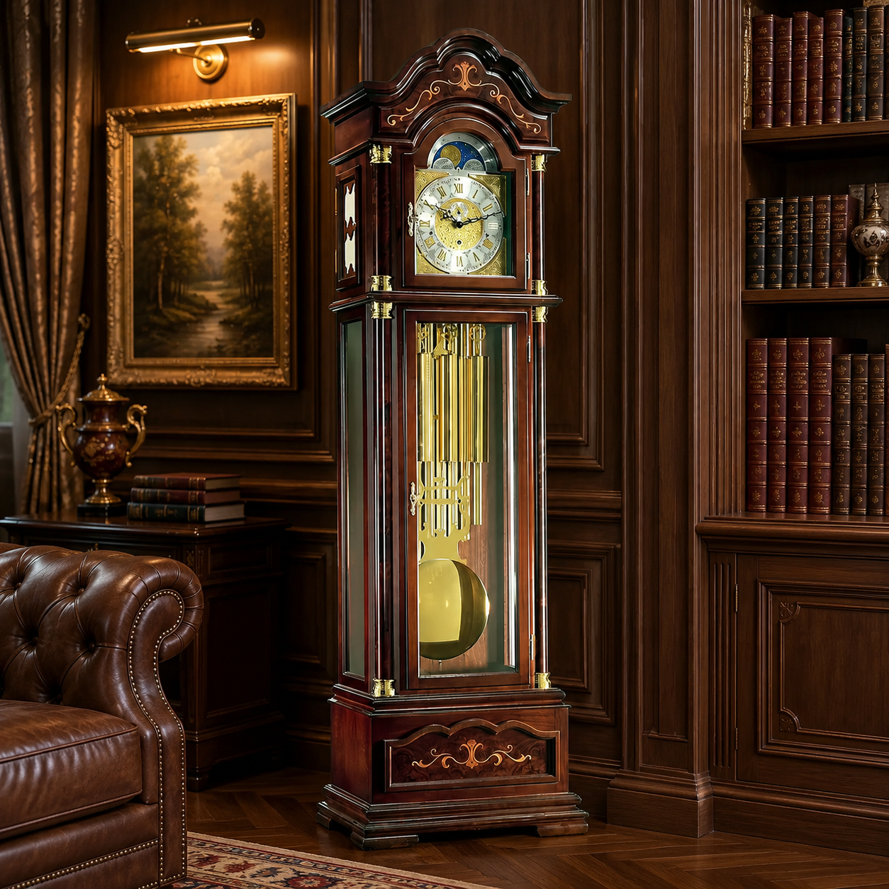 Hermle 01131-031171 Standuhr Trafalgar Nussbaum