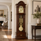 Astra Design AD210-08N Standuhr „Königshof“ aus massivem Nussbaum - wahlweise auch in Eiche oder Kirsche