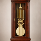 Astra Design AD210-08N Standuhr „Königshof“ aus massivem Nussbaum - wahlweise auch in Eiche oder Kirsche