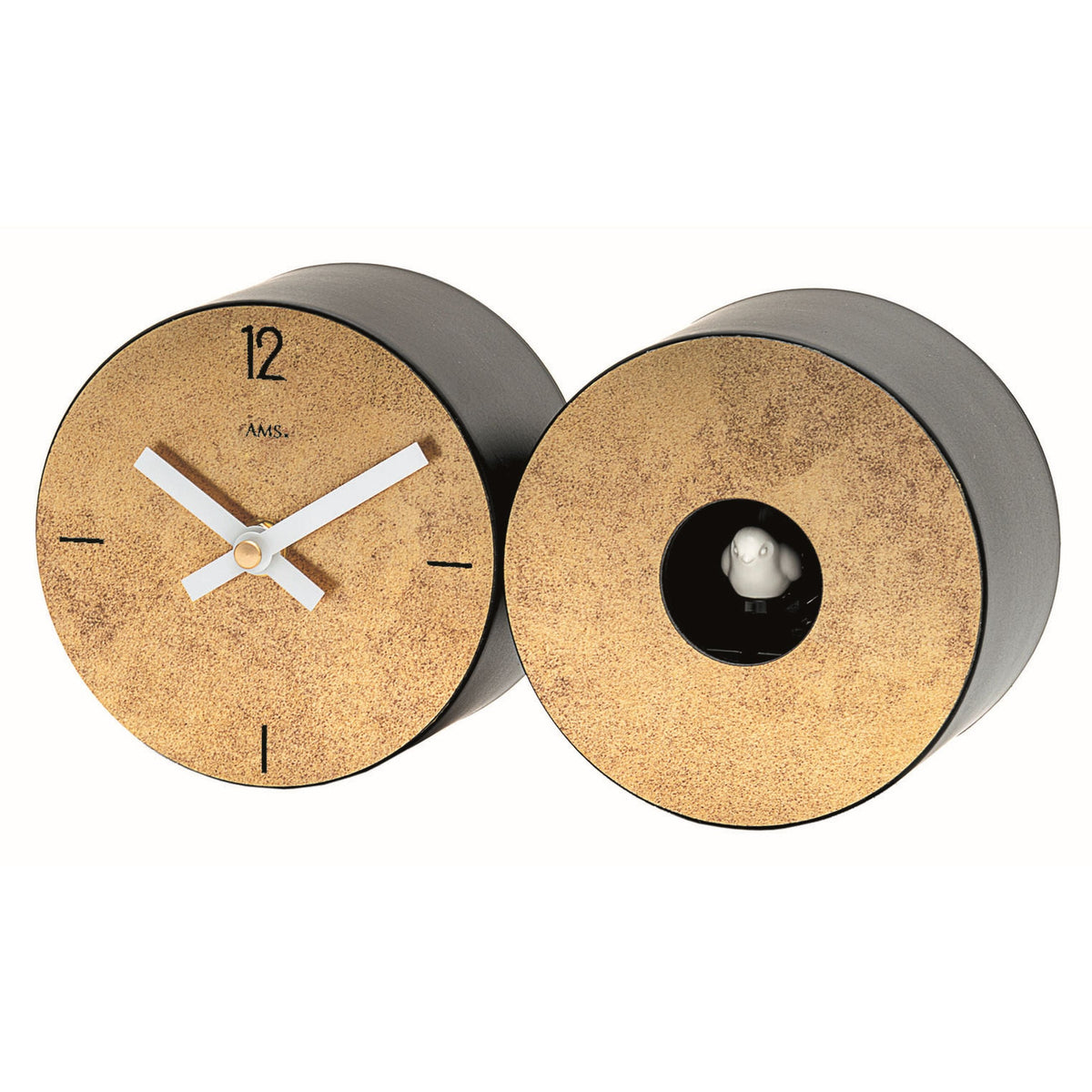 AMS T1311 Tischuhr mit Quarzwerk und Holzgehäuse