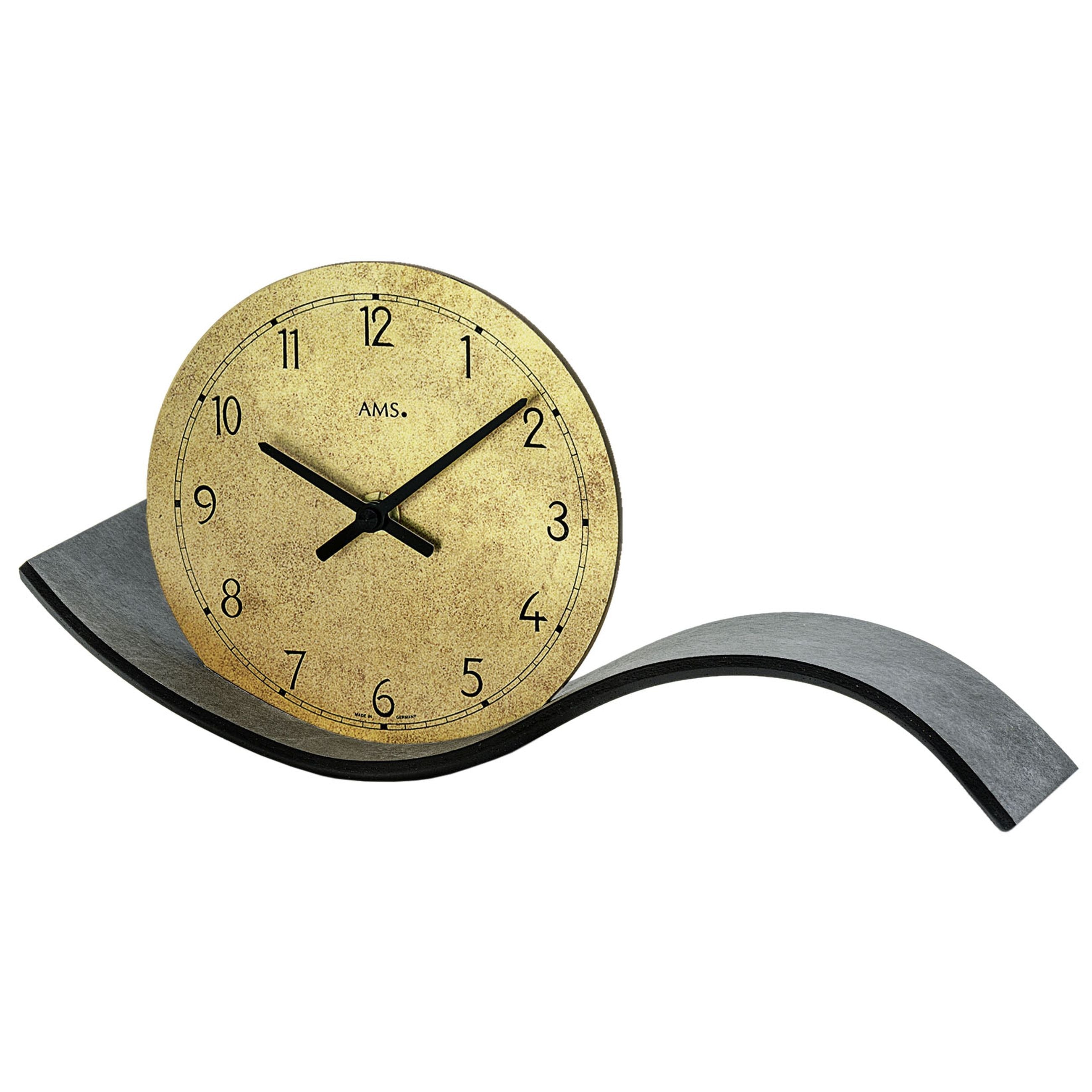 AMS T1315 Tischuhr mit Quarzwerk und Holzgehäuse