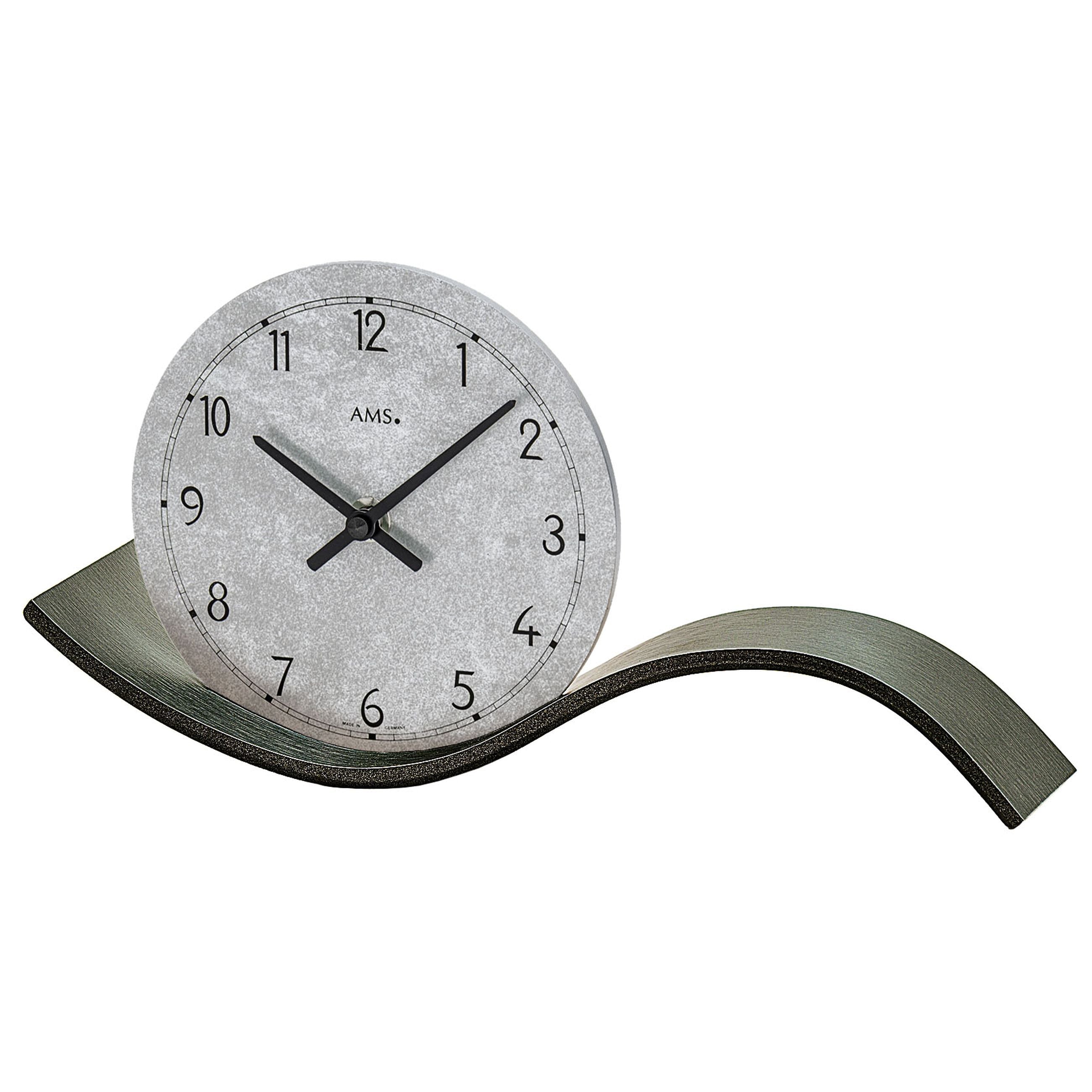 AMS T1316 Tischuhr mit Quarzwerk und Holzgehäuse