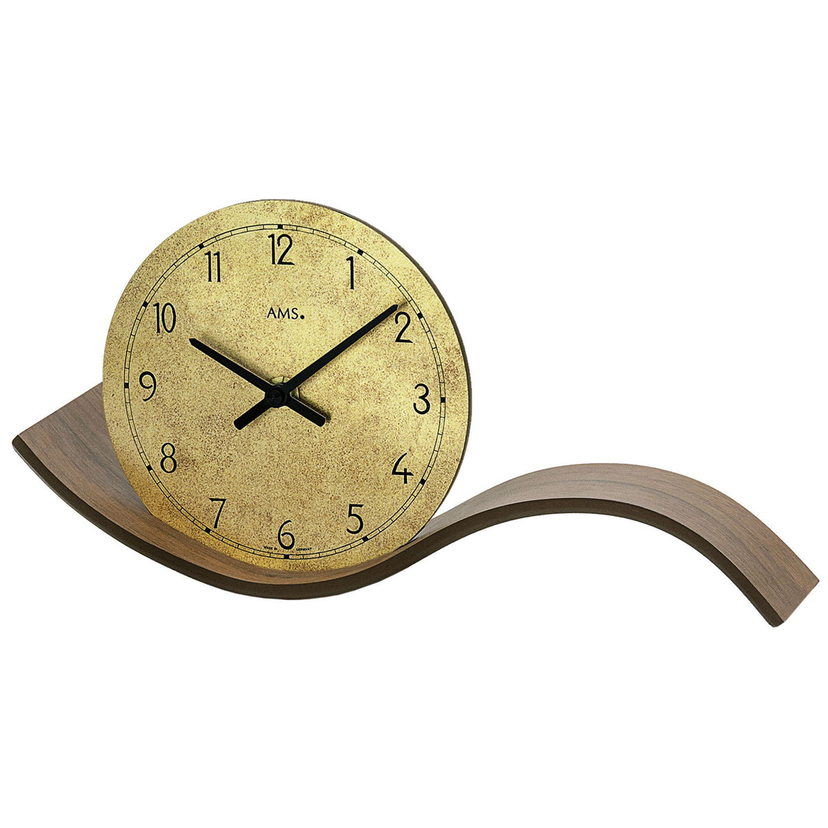 AMS T1317 Tischuhr mit Quarzwerk und Holzgehäuse