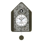 AMS W7496 Kuckucksuhr mit Holzgehäuse und Metallic-Auflage