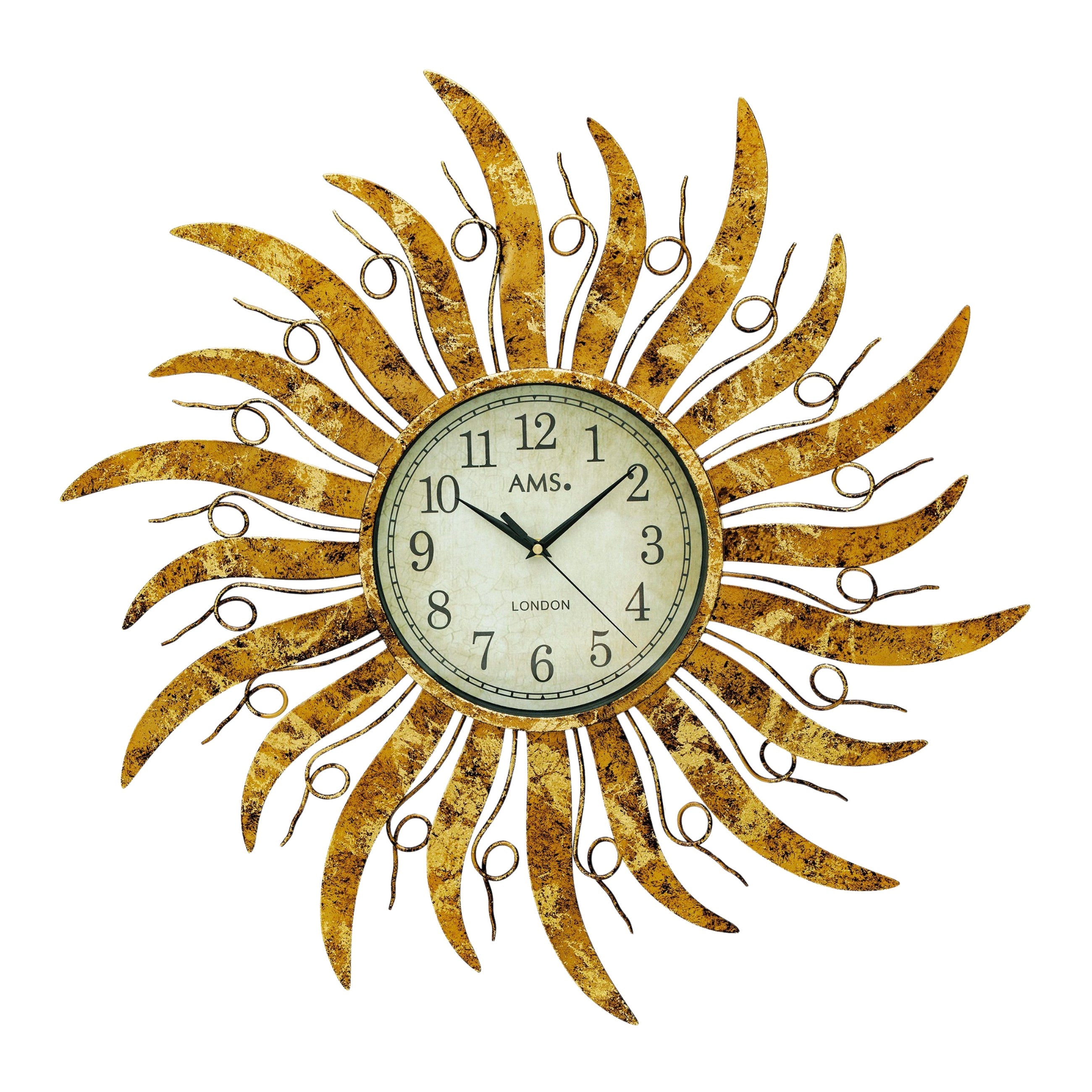 AMS W9639 Wanduhr mit wettergeschütztem Metallgehäuse für Außenbereiche