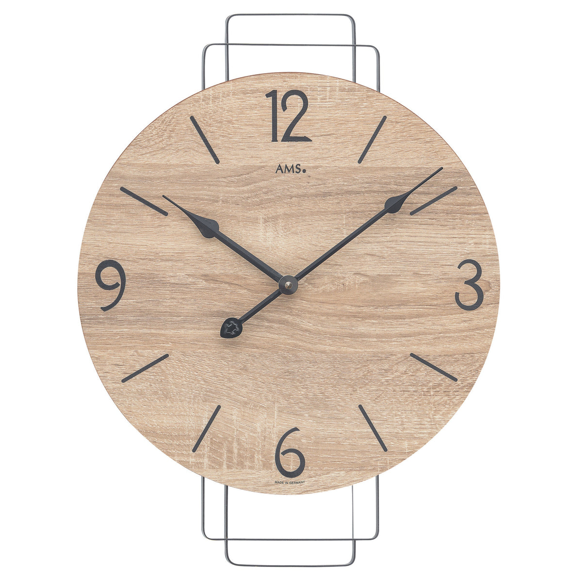 AMS W9687 Wanduhr mit Metall-Design und Sonoma-Zifferblatt