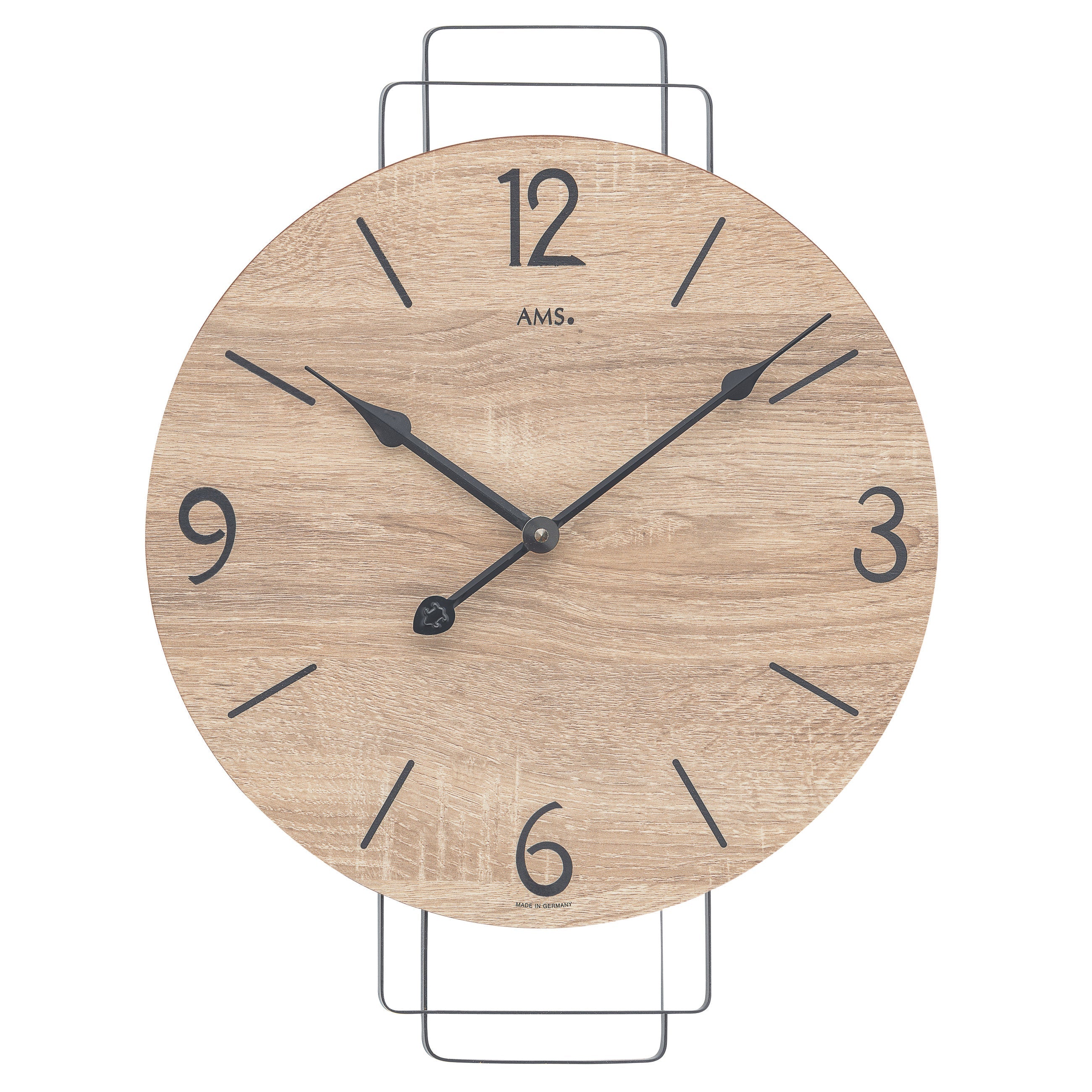 AMS W9687 Wanduhr mit Metall-Design und Sonoma-Zifferblatt