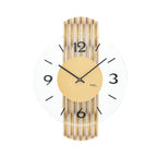 AMS W9695 Wanduhr mit feingefräster Rückwand in Messingoptik