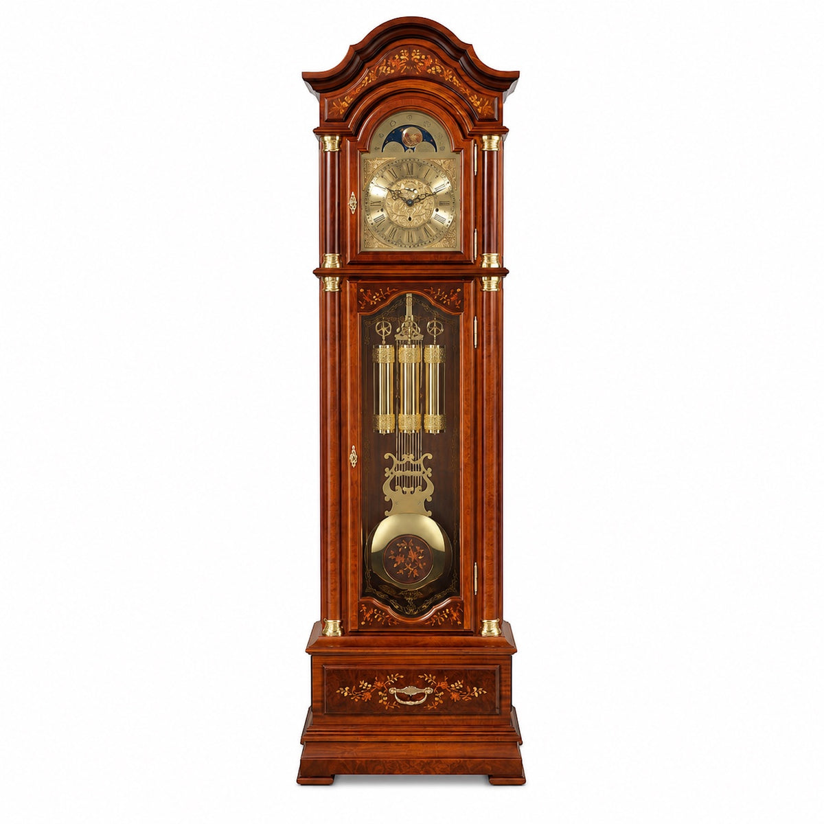 Astra Design AD210-02 Standuhr „Residenz“ aus Nussbaum