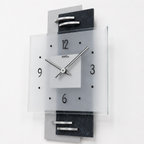 AMS W9245 Wanduhr mit Schieferstruktur und Aluminium-Applikationen