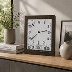 AMS F5893 Funkwanduhr mit digitaler Anzeige und analoger Zeitanzeige