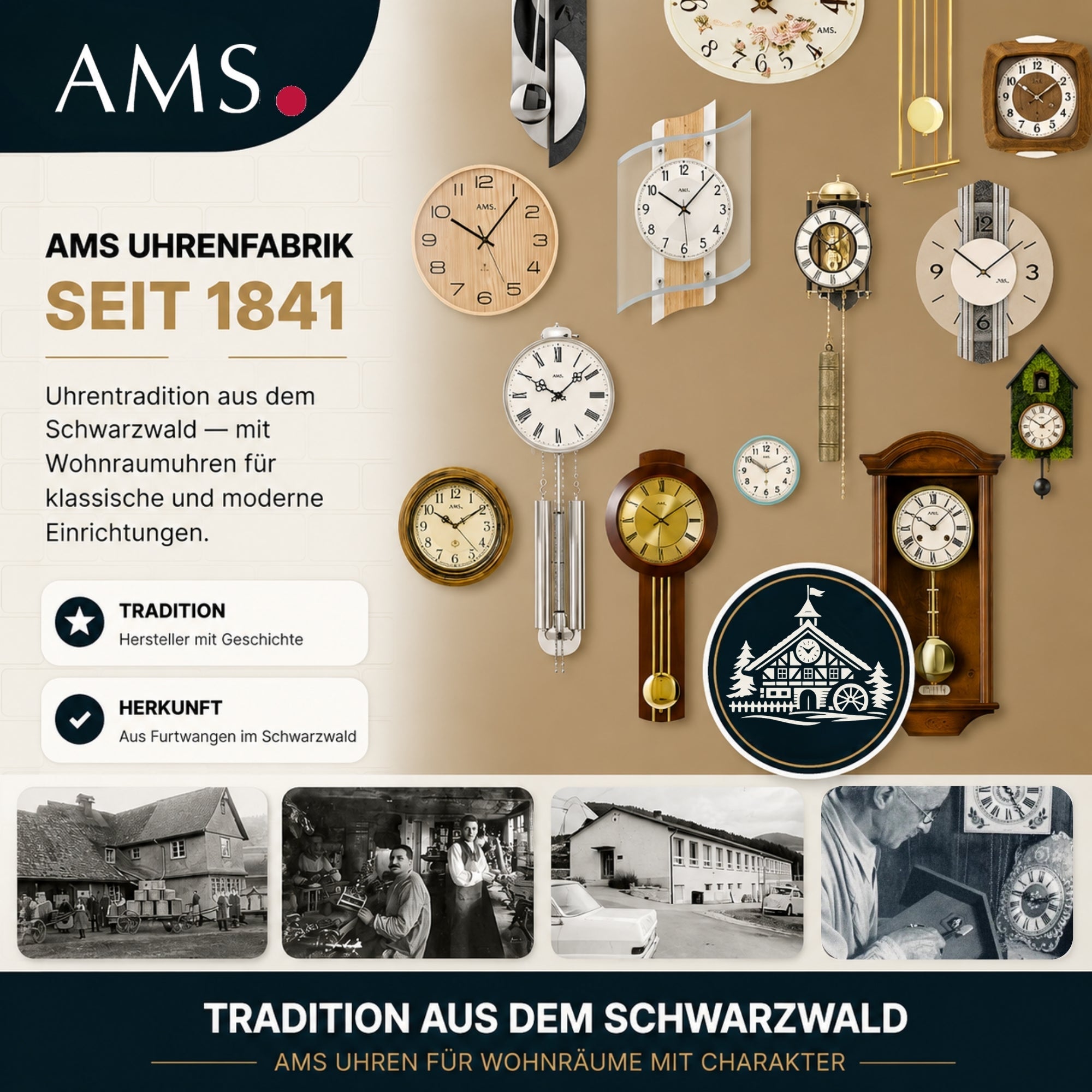 AMS Uhrenfabrik Tradition aus dem Schwarzwald seit 1841