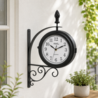 AMS W9433 Doppelseitige und drehbare Wanduhr für Außenbereiche
