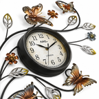 AMS W9446 Wanduhr mit wetterfestem Metallgehäuse für Außenbereiche