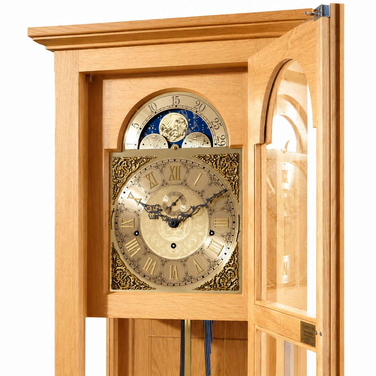Astra Design AD210-01 Standuhr „Aurelia“ aus Massivholz