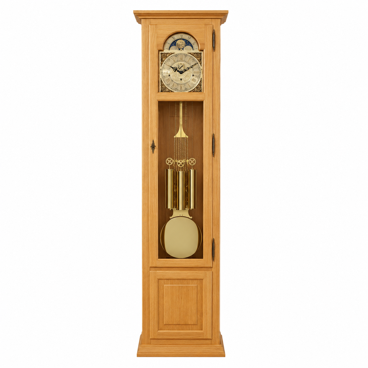 Astra Design AD210-01B Standuhr „Aurelia“ aus massiver Buche - wahlweise auch in Eiche und Kirsche