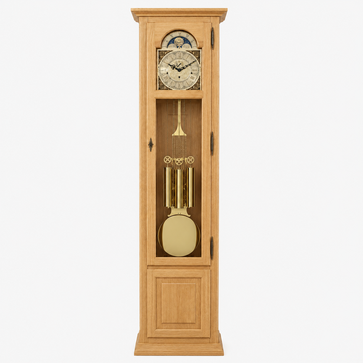Astra Design AD210-01E Standuhr „Aurelia“ aus massiver Eiche - wahlweise auch in Buche und Kirsche