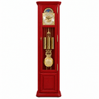 Astra Design AD210-04R Standuhr „Rheingold“ aus roter Eiche im Originalton englischer Telefonzellen