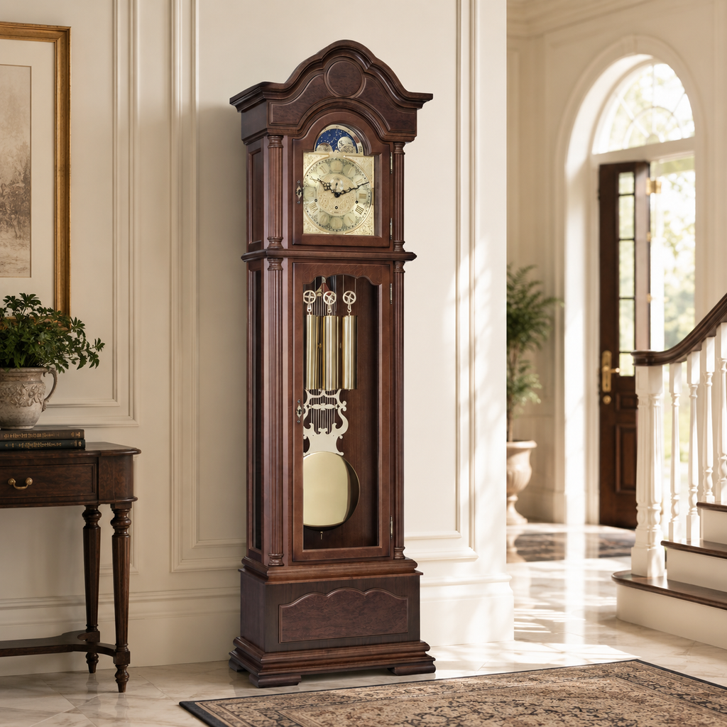 Hermle 01093-031161 Standuhr Temple Nussbaum