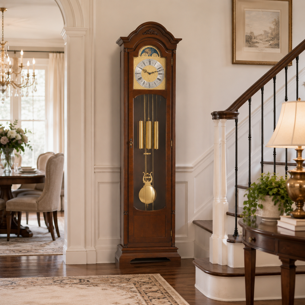Hermle 01231-030451 Standuhr Atherton Nussbaum