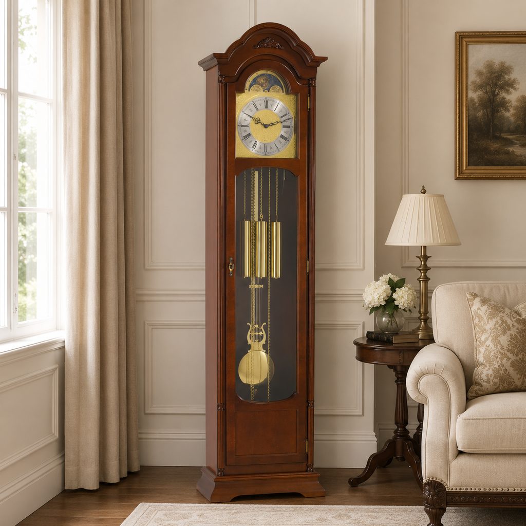 Hermle 01231-030451 Standuhr Atherton Nussbaum