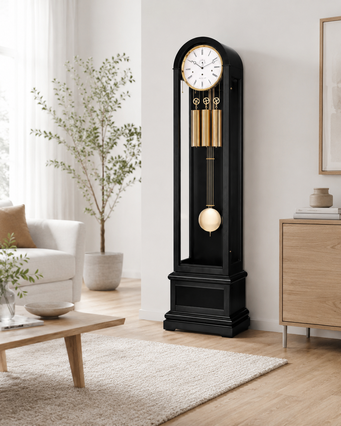 Hermle 01087-740461 Standuhr Charlotte Schwarz