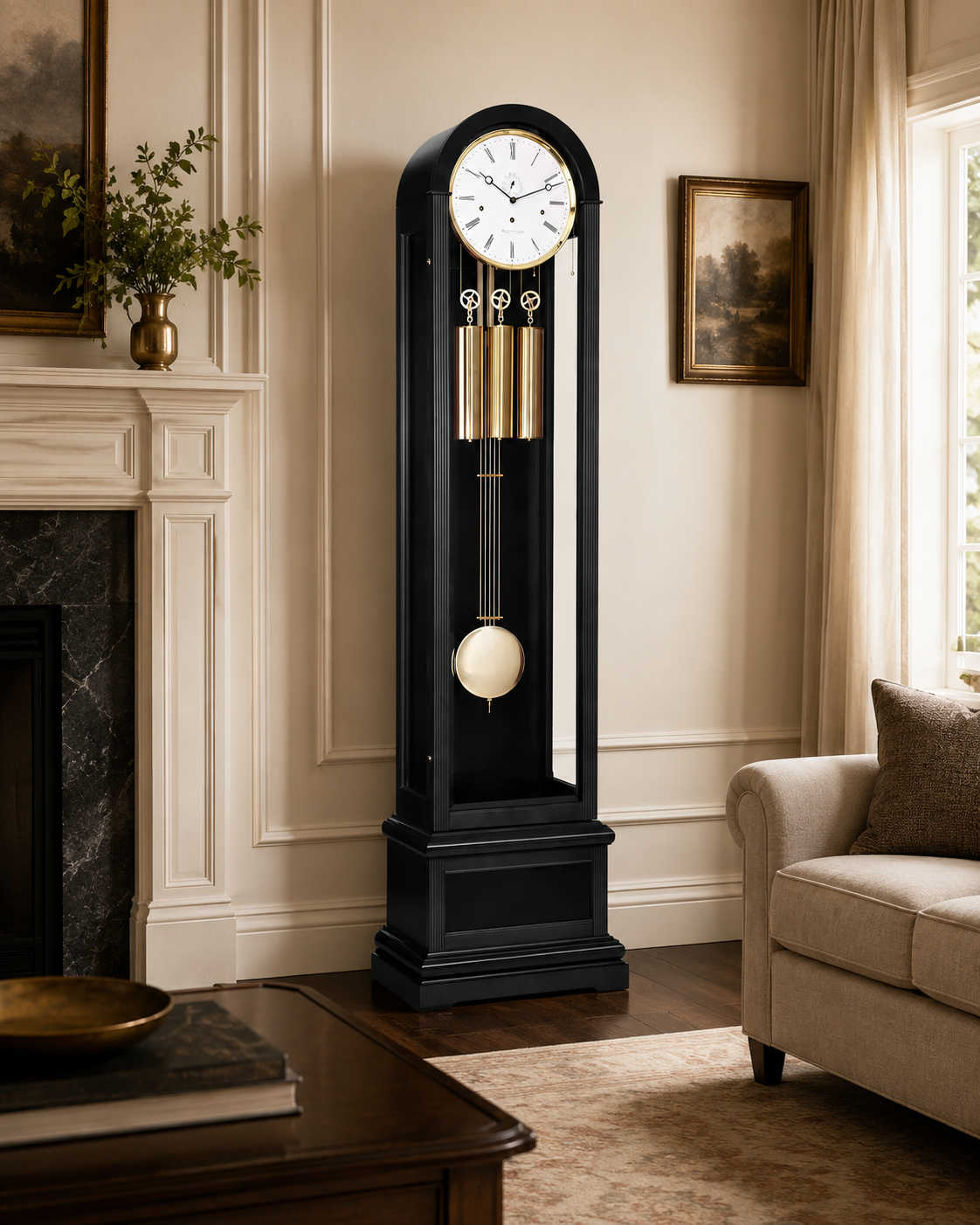 Hermle 01087-740461 Standuhr Charlotte Schwarz