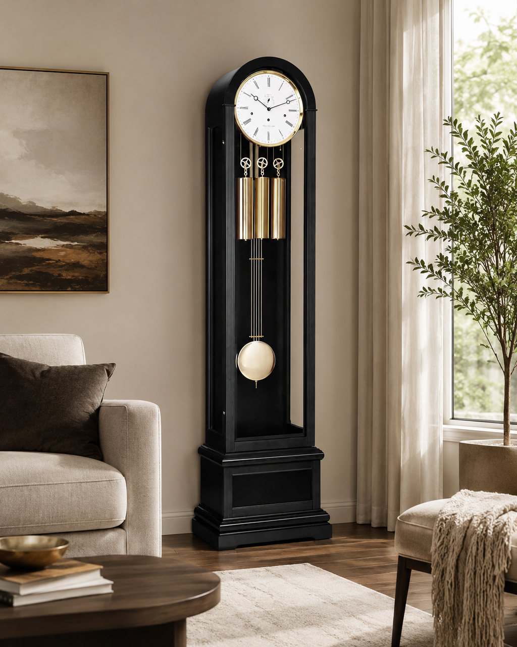 Hermle 01087-740461 Standuhr Charlotte Schwarz