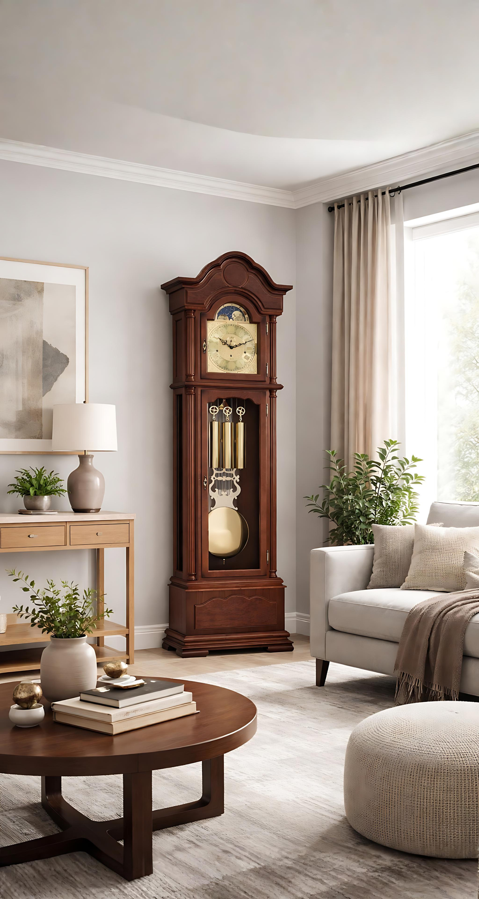 Elegante Standuhren aus Holz mit klassischem Design und mechanischem Uhrwerk