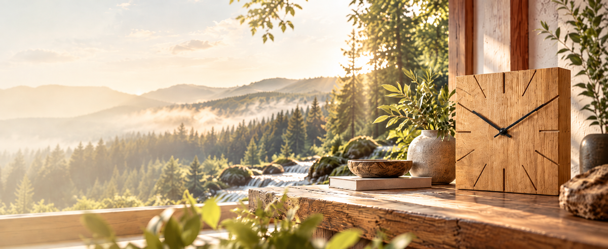 Zeit aus echtem Holz