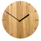 Natuhr W8002 Solide Quarzwanduhr aus Massivholz Eiche