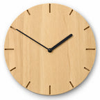 Natuhr W8002B Solide Quarzwanduhr aus Massivholz Buche
