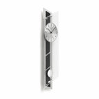 Standuhren.com 🕰️ AMS F5217 Funk-Pendelwanduhr aus Aluminium, Holz und Schiefer in moderner, eleganter Optik.