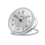 Standuhren.com 🕰️ AMS F5178 Funk-Tischuhr aus silbernem Aluminium mit modernem Zifferblatt und Mineralglas