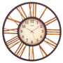 Standuhren.com 🕰️ AMS F5577 Funkwanduhr mit Metallgehäuse, Mineralglas und großen römischen Ziffern im Vintage-Stil