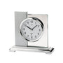 Standuhren.com 🕰️ AMS F5140 Funk-Tischuhr aus gebürstetem Metall mit Mineralglas und modernem silbernem Design