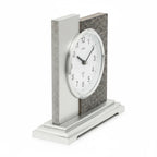 Standuhren.com 🕰️ AMS F5150 Funk-Tischuhr aus Holz mit Naturstein- und Aluminium-Elementen in moderner Optik