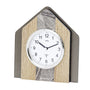 Standuhren.com 🕰️ Funk-Tischuhr AMS F5170 in Sonoma-Holzoptik mit Blatt-Dekor und Swarovski-Kristallen