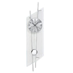 Standuhren.com 🕰️ AMS F5200 Funk-Pendelwanduhr mit modernem Metallgehäuse und facettiertem Mineralglas