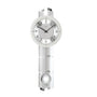 Standuhren.com 🕰️ AMS F5215 Funk-Pendelwanduhr aus Aluminium und Chrom mit geschwungener Rückwand und Mineralglas.