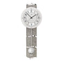 Standuhren.com 🕰️ AMS F5216 Funk-Pendelwanduhr mit geschwungener Naturstein-Rückwand und modernem Aluminium-Zifferblatt