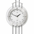 Standuhren.com 🕰️ AMS F5248 Funkwanduhr mit Aluminium-Frontreif, Mineralglas und lackierten Metallstäben.