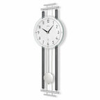 Standuhren.com 🕰️ AMS F5314 Funkwanduhr mit Pendel, Aluminium-Zifferblatt, gewölbtem Glas und Metall-Holz-Gehäuse.