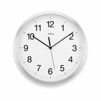 Standuhren.com 🕰️ AMS F5525 Funkwanduhr mit gebürstetem Aluminiumgehäuse, weißem Zifferblatt und Mineralglas