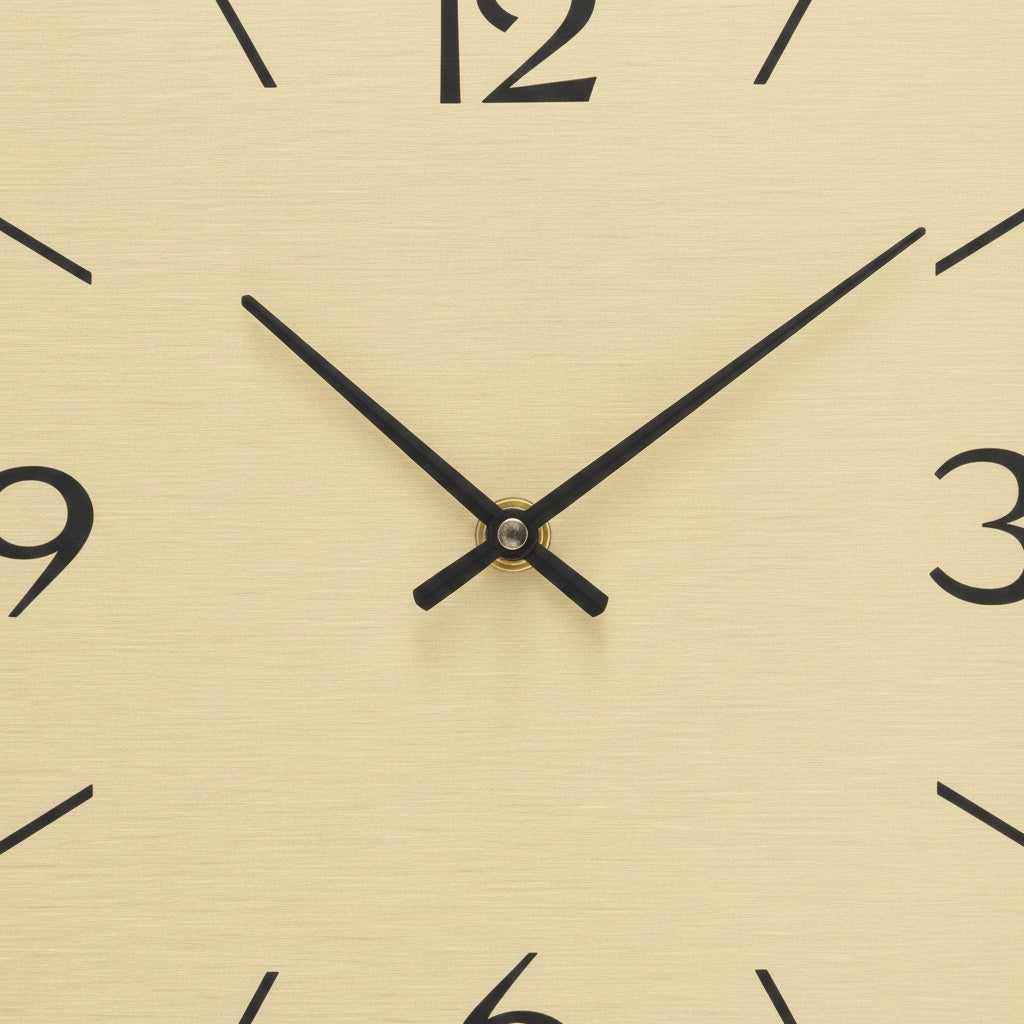 Standuhren.com 🕰️ Pendelwanduhr AMS W7501 mit elegantem, goldfarbenem Messing-Zifferblatt und schwarzen Zeigern