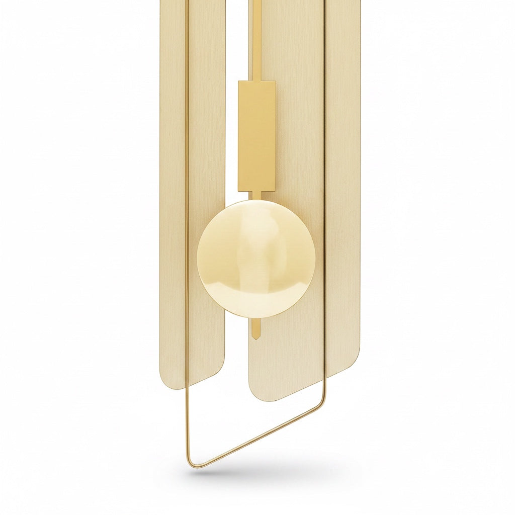 Standuhren.com 🕰️ Pendel der AMS Funkwanduhr aus goldfarbenem Metall und Messing in elegantem, klassischem Design