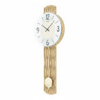 Standuhren.com 🕰️ AMS W7507 Pendelwanduhr mit feingefrästem Holzgehäuse in eleganter Messingoptik und Mineralglas